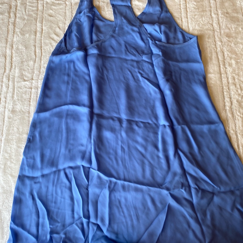 Zinke Silk Lulu cover up dress soft blue large NWT